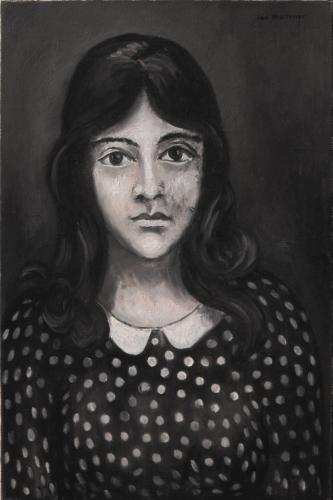 Girl in a spotted dress / Oil on canvas, 24″ x 16″ (1967)